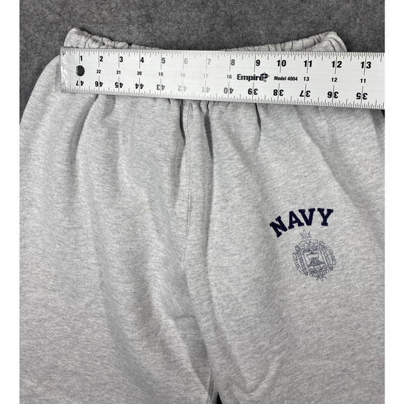 Vintage US Navy Academy Sweatpants Mens Medium Grey American Threads - Picture 3 of 14